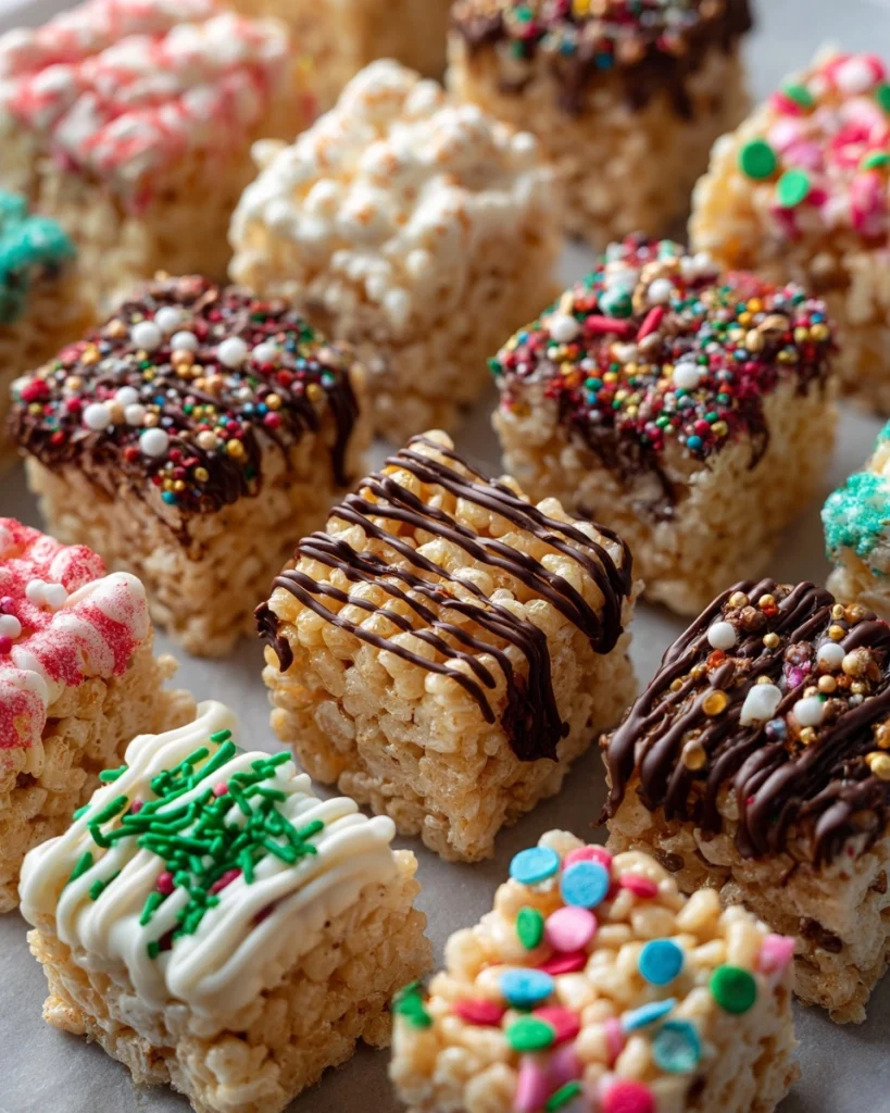 Christmas Rice Krispie Treat Bites Recipe