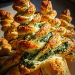 Christmas Tree Spinach Dip Breadsticks Recipe