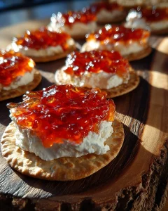 Pepper Jelly Cream Cheese Appetizer with Crackers Recipe