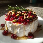 Whipped Brie with Cranberry Sauce, Honey, Pistachios, and Rosemary Recipe