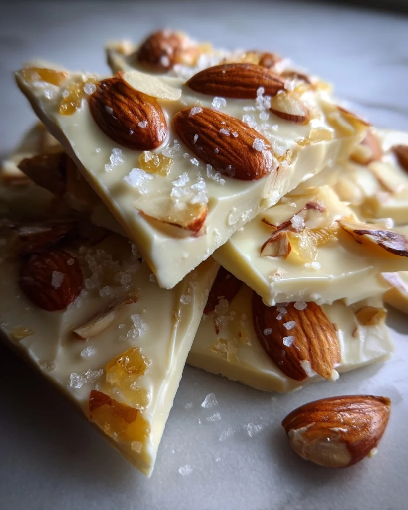 White Toasted Almond Bark with Sea Salt Recipe