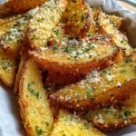 Crispy Garlic Parmesan Potato Wedges (Better Than Fries)
