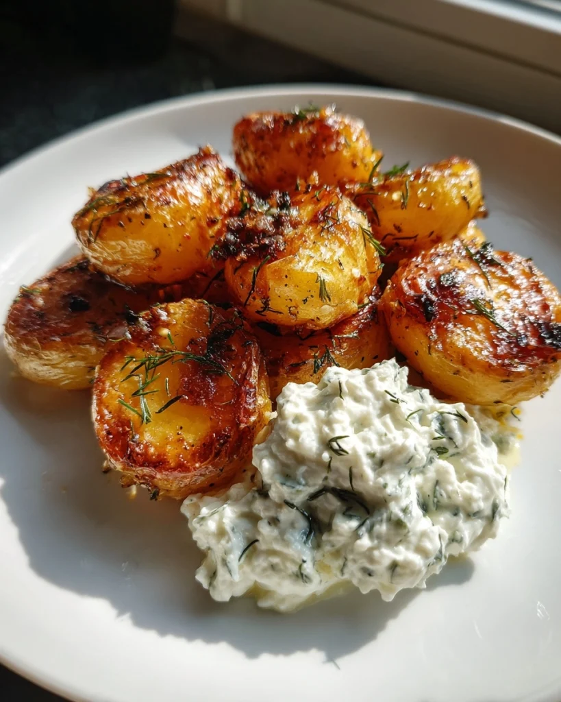 Crispy Lemon Potatoes with Dill Ricotta (Restaurant Vibes)