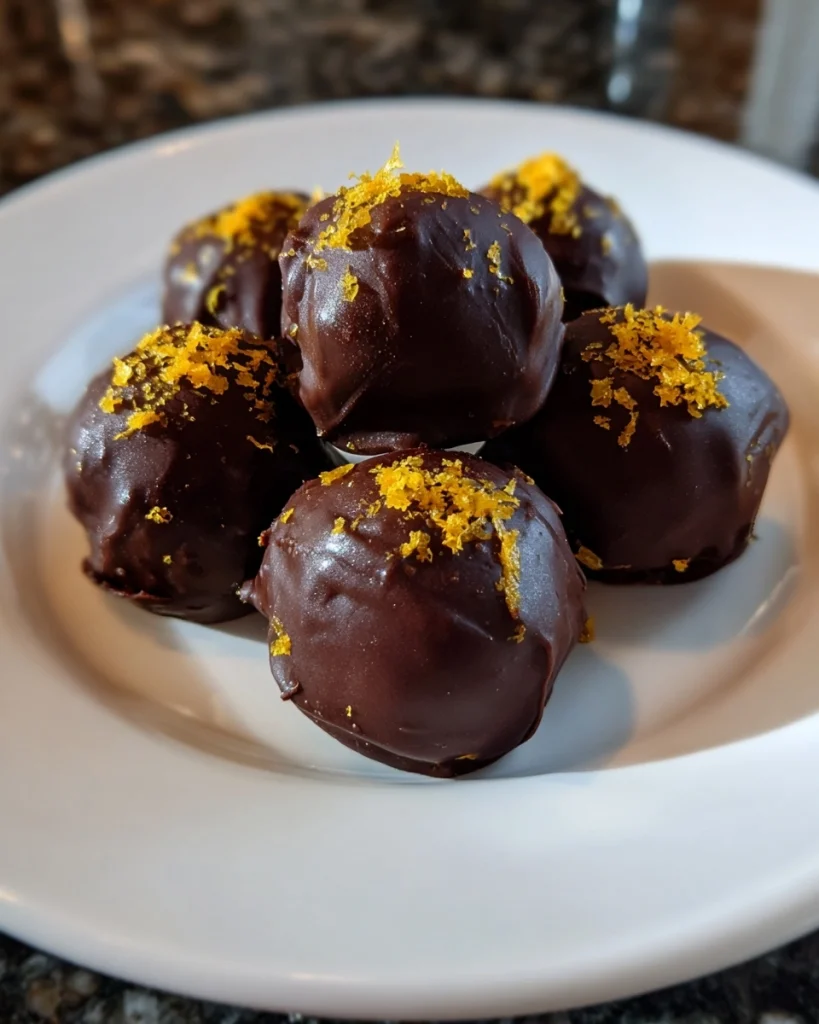 Healthy Dark Chocolate Orange Truffles (Sweet but Light!)