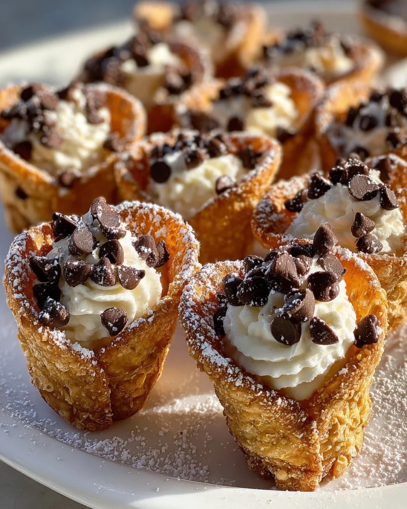 Mini Cannoli Cups (Crispy, Creamy, and Party-Perfect)