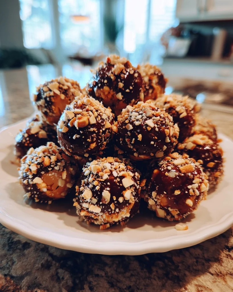 Peanut Butter Ball Truffles (3 Ingredients, No Bake!)